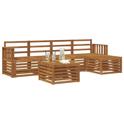 vidaXL Outdoor Sofa Set 6 pcs Natural 3