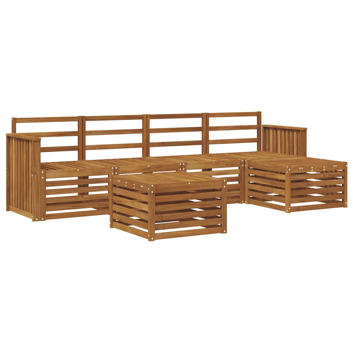 vidaXL Outdoor Sofa Set 6 pcs Natural 2