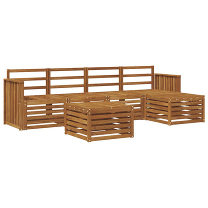 vidaXL Outdoor Sofa Set 6 pcs Natural 2