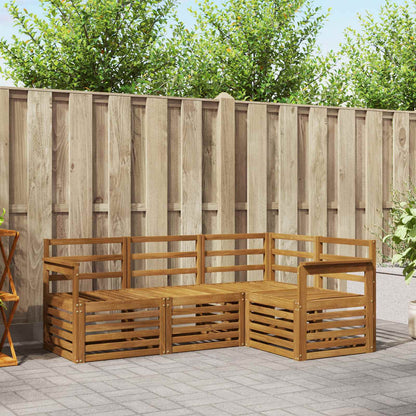 vidaXL Outdoor Sofa Set 4 pcs Natural Polyester 1