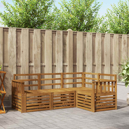 vidaXL Outdoor Sofa Set 4 pcs Natural Polyester 1