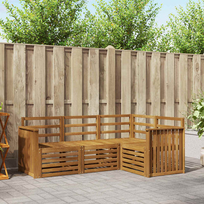 vidaXL Outdoor Sofa Set 4 pcs Natural Polyester 1