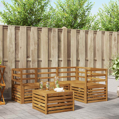 vidaXL Outdoor Sofa Set 5 pcs Natural Polyester 1