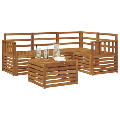 vidaXL Outdoor Sofa Set 5 pcs Natural Polyester 3