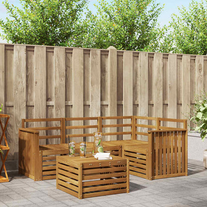 vidaXL Outdoor Sofa Set 5 pcs Natural Polyester 1