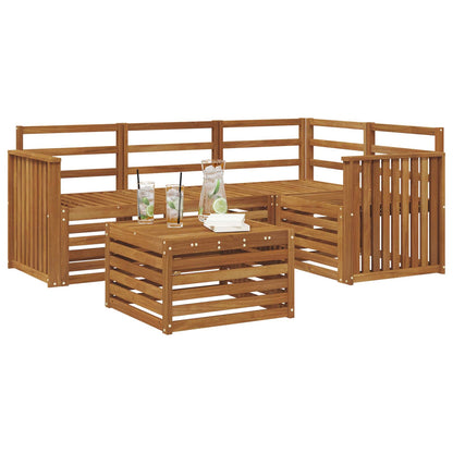 vidaXL Outdoor Sofa Set 5 pcs Natural Polyester 3