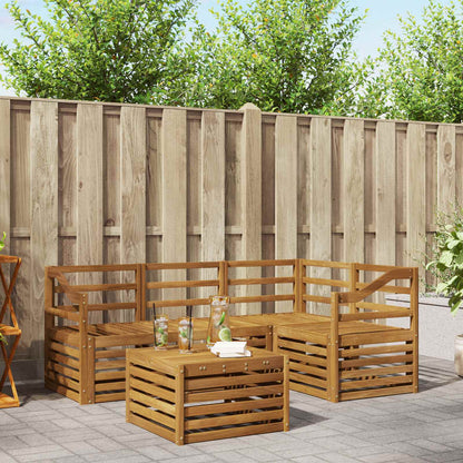 vidaXL Outdoor Sofa Set 5 pcs Natural Polyester 1