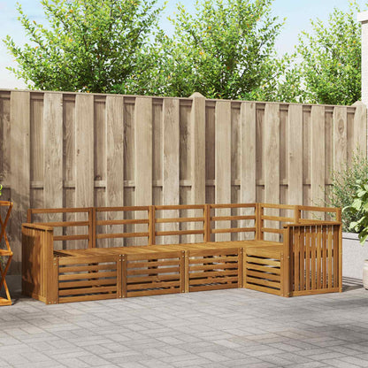 vidaXL Outdoor Sofa Set 5 pcs Natural Polyester 1