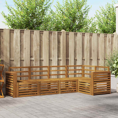 vidaXL Outdoor Sofa Set 5 pcs Natural Polyester 1