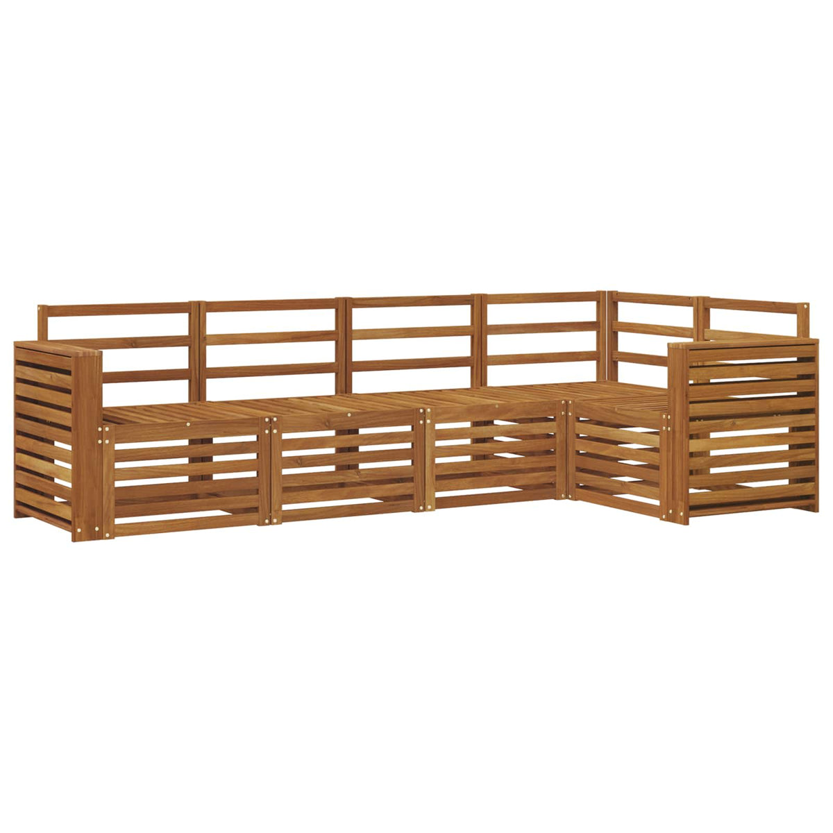 vidaXL Outdoor Sofa Set 5 pcs Natural Polyester 2