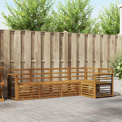 vidaXL Outdoor Sofa Set 5 pcs Natural Polyester 1