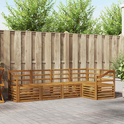 vidaXL Outdoor Sofa Set 5 pcs Natural Polyester 1