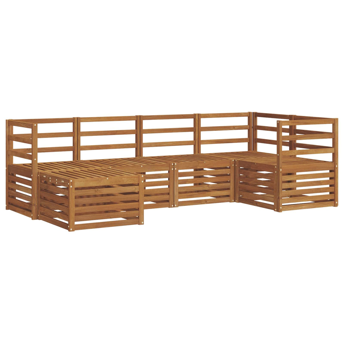 vidaXL Outdoor Sofa Set 6 pcs Natural Polyester 2