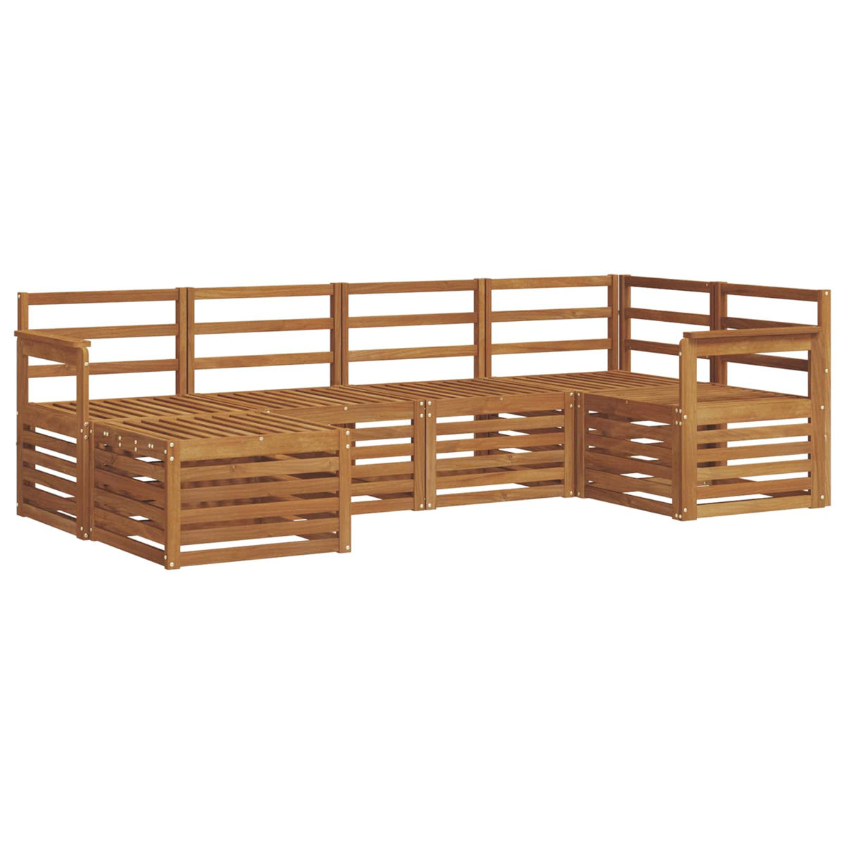 vidaXL Outdoor Sofa Set 6 pcs Natural Polyester 2
