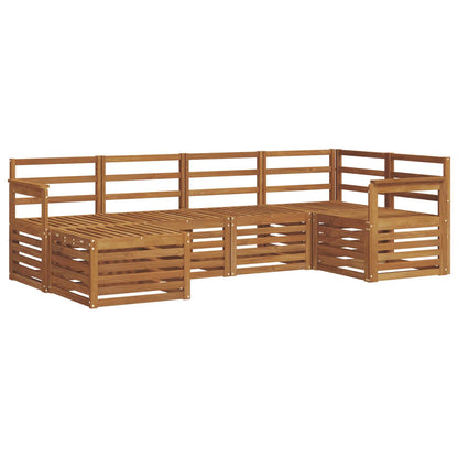 vidaXL Outdoor Sofa Set 6 pcs Natural Polyester 2