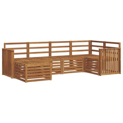vidaXL Outdoor Sofa Set 6 pcs Natural Polyester 2