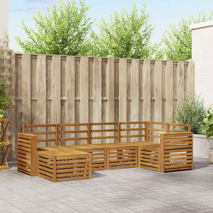 vidaXL Outdoor Sofa Set 6 pcs Polyester Natural