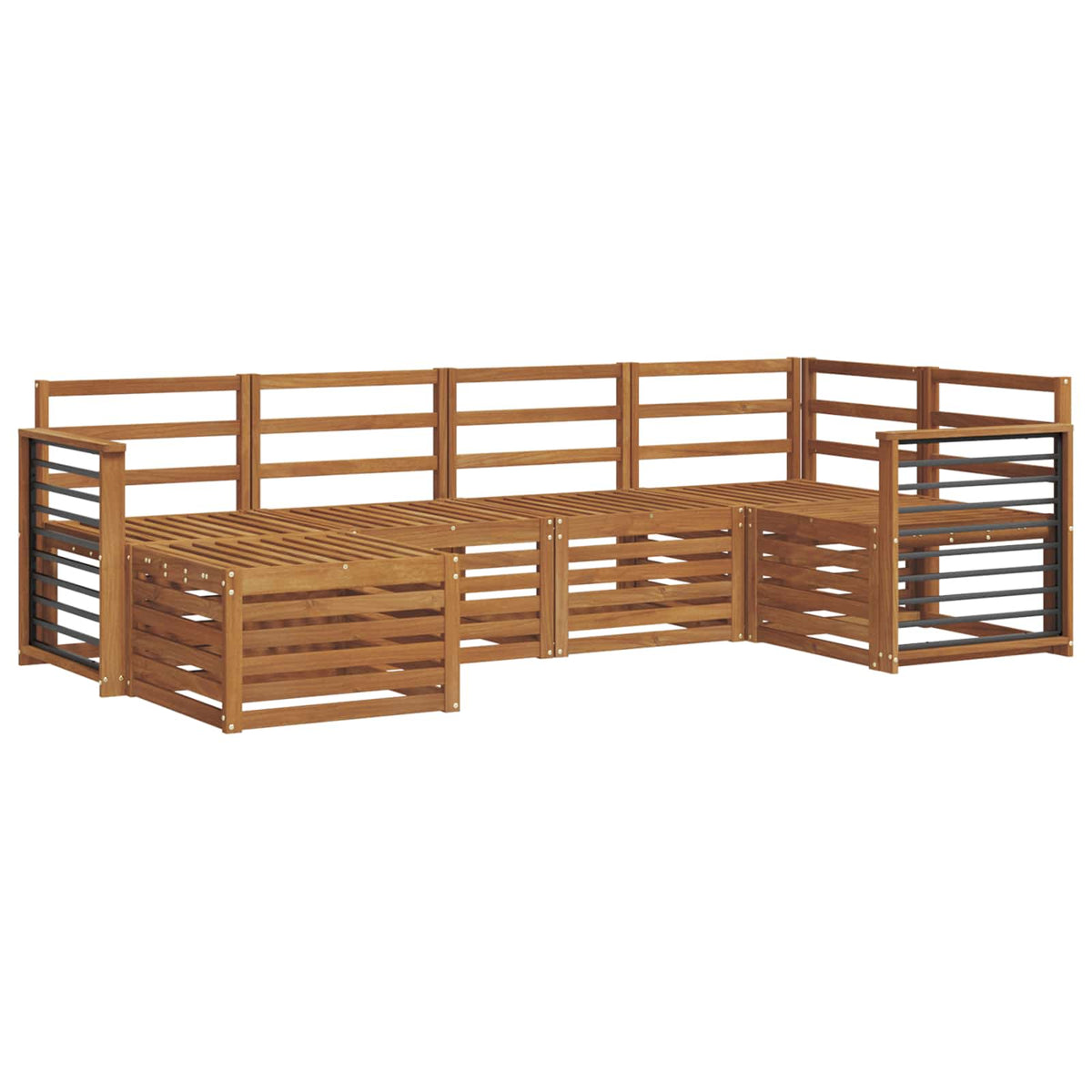 vidaXL Outdoor Sofa Set 6 pcs Natural Polyester 2