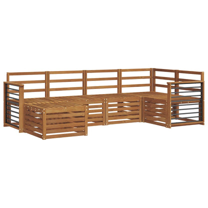 vidaXL Outdoor Sofa Set 6 pcs Natural Polyester 2