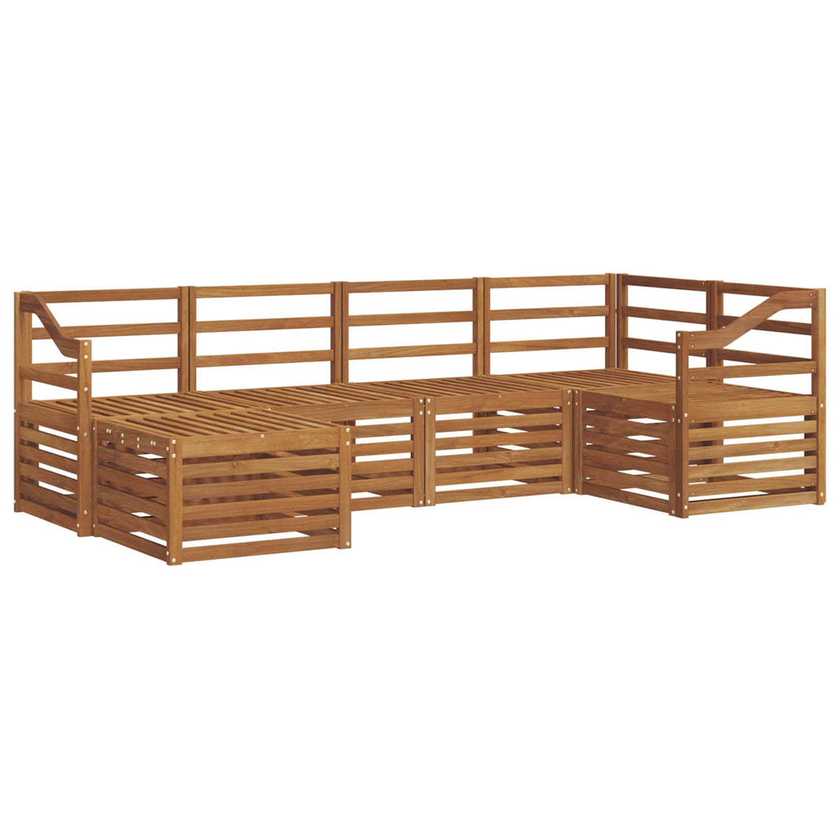 vidaXL Outdoor Sofa Set 6 pcs Natural Polyester 2