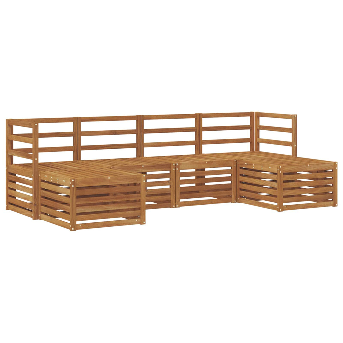 vidaXL Outdoor Sofa Set 6 pcs Natural 2