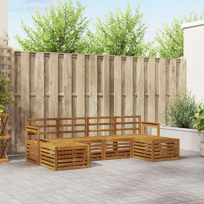 vidaXL Outdoor Sofa Set 6 pcs Natural 1