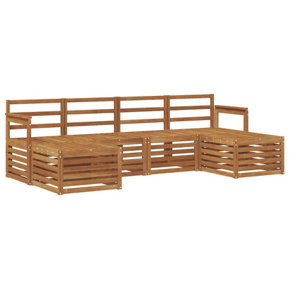 vidaXL Outdoor Sofa Set 6 pcs Natural 2