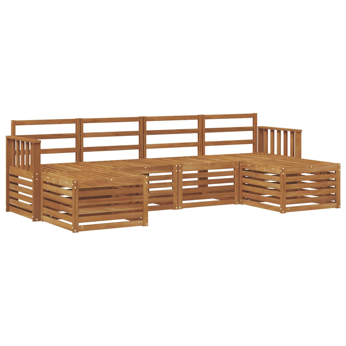 vidaXL Outdoor Sofa Set 6 pcs Natural 2