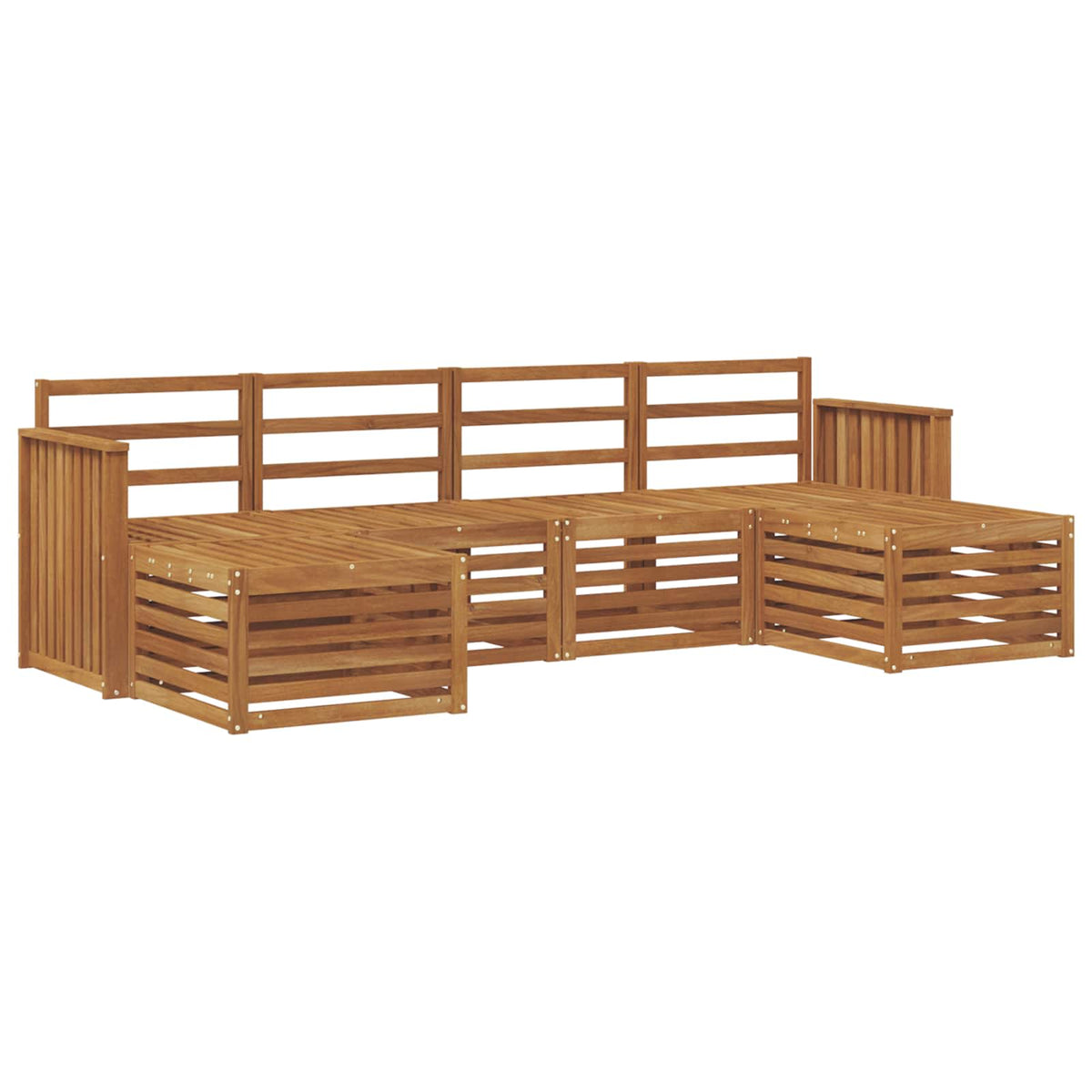 vidaXL Outdoor Sofa Set 6 pcs Natural 2