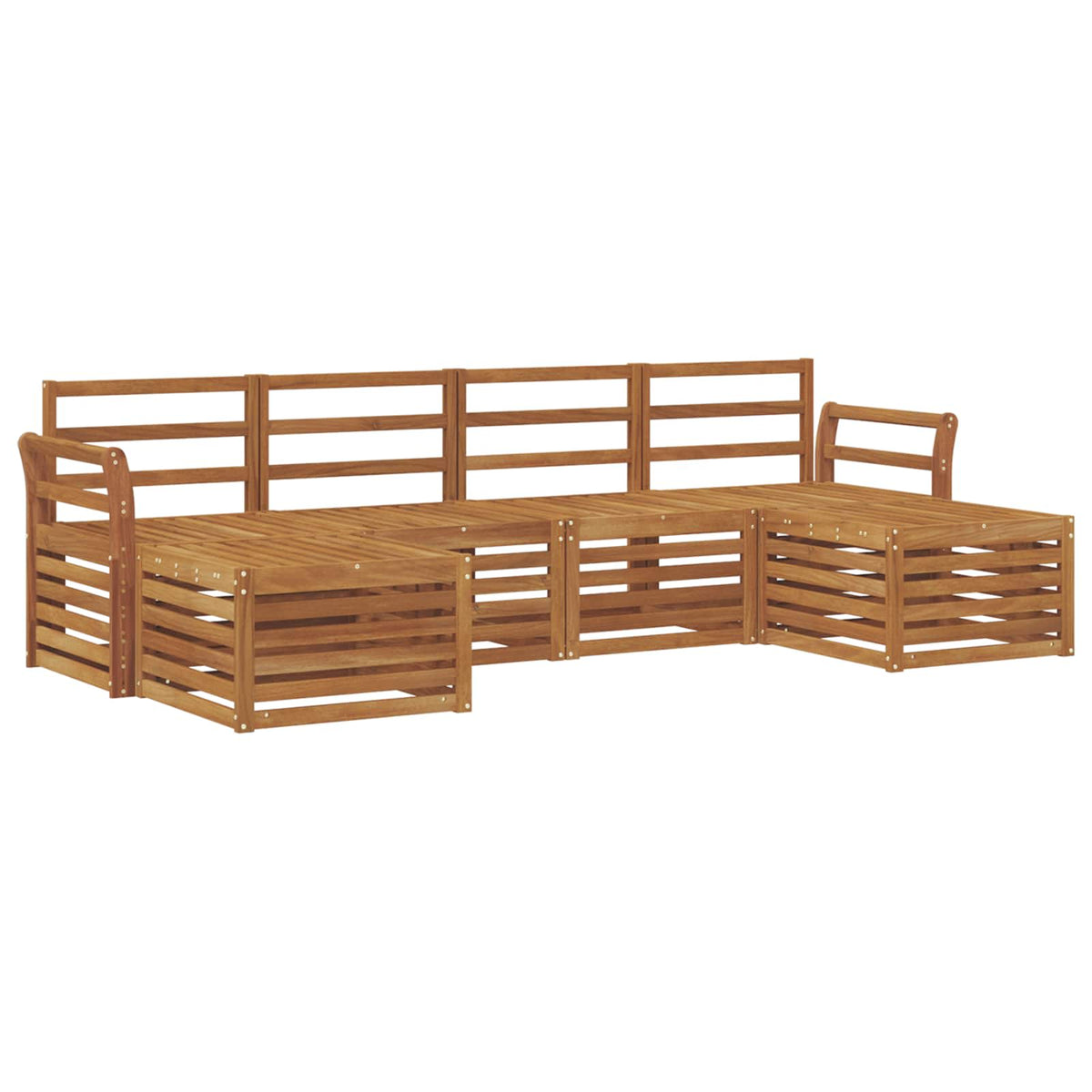 vidaXL Outdoor Sofa Set 6 pcs Natural 2