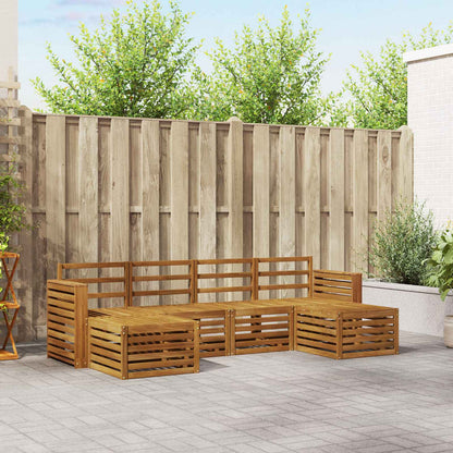 vidaXL Outdoor Sofa Set 6 pcs Natural 1