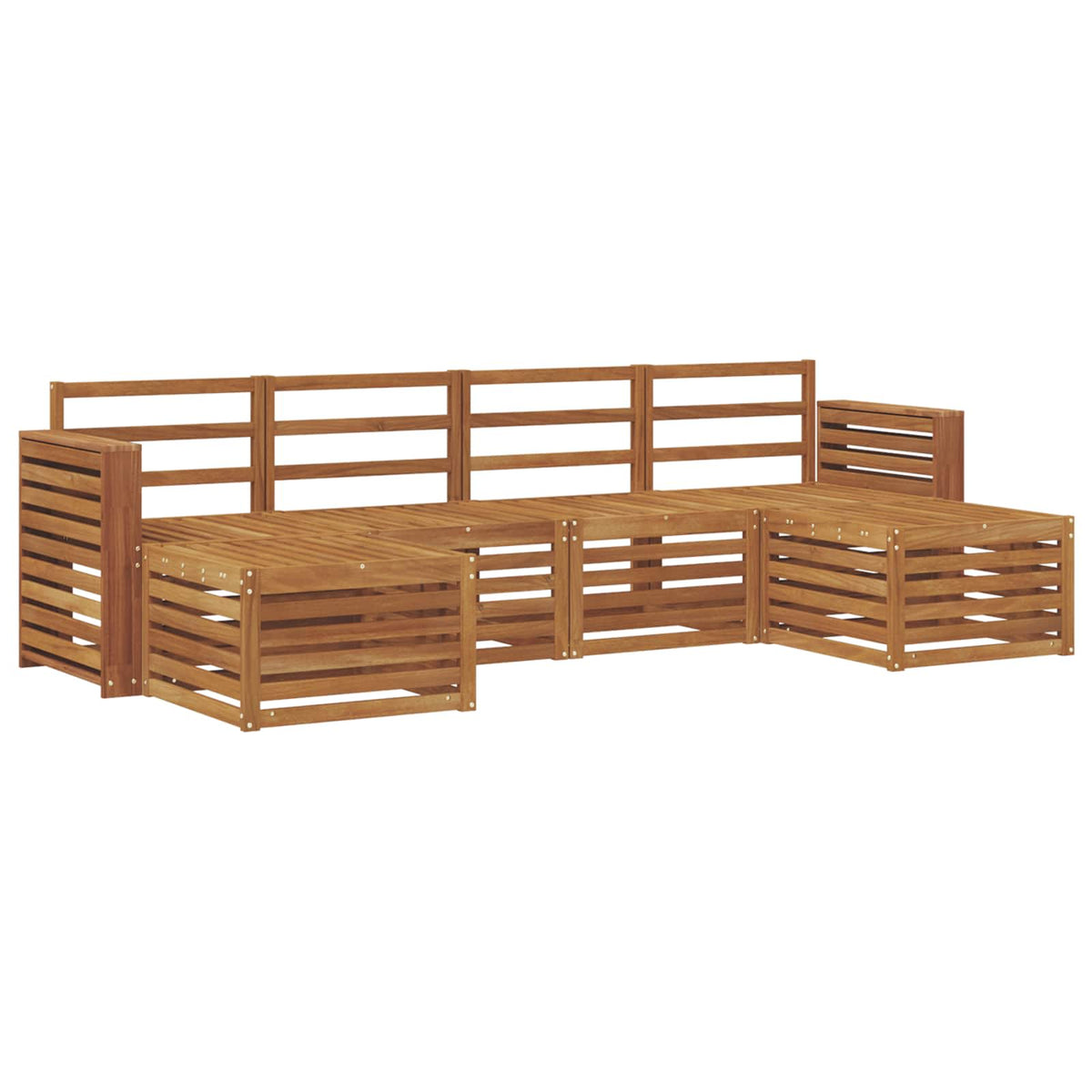 vidaXL Outdoor Sofa Set 6 pcs Natural 2