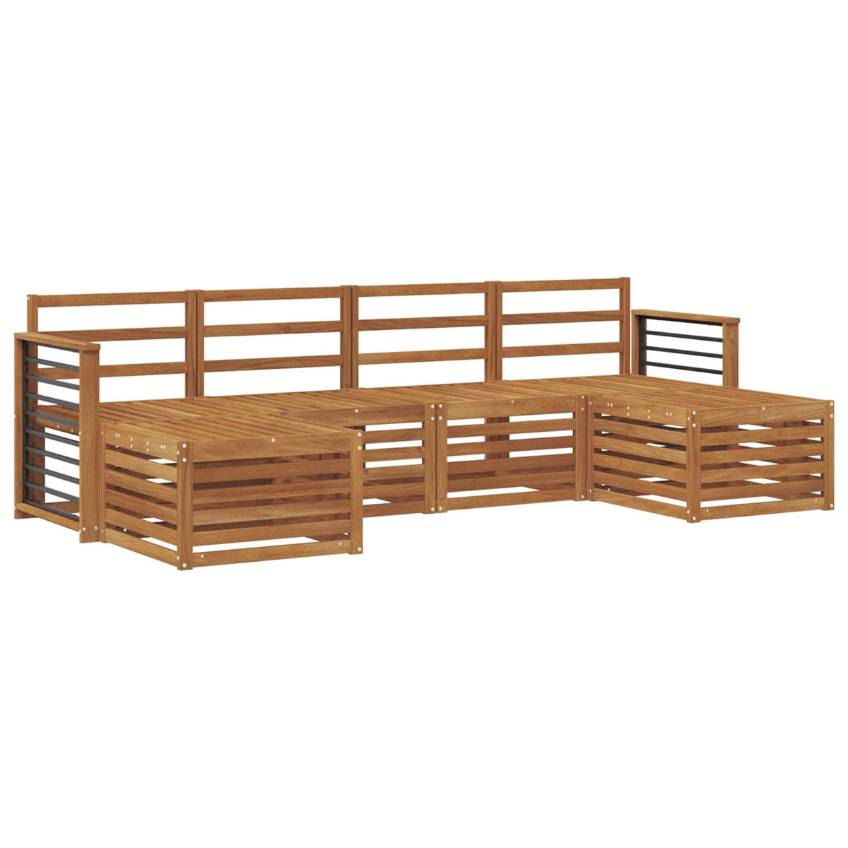 vidaXL Outdoor Sofa Set 6 pcs Natural 2
