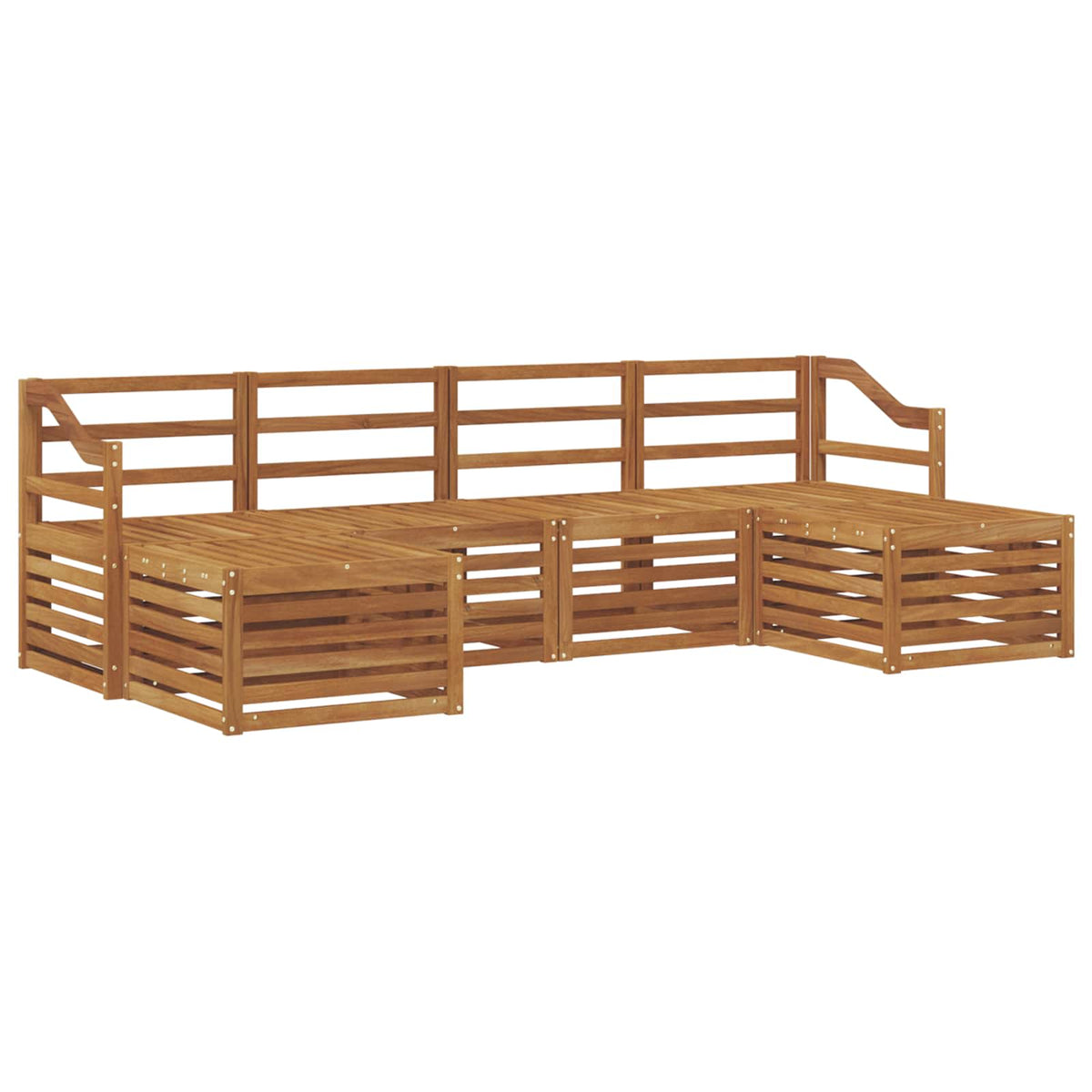 vidaXL Outdoor Sofa Set 6 pcs Natural 2