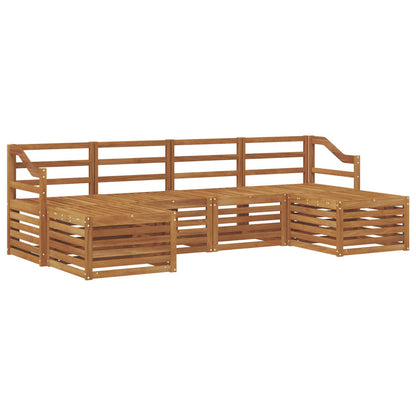 Outdoor Sofa Set 6 pcs Natural Sloped