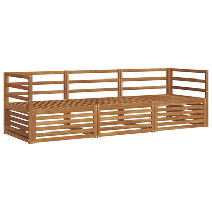 vidaXL Outdoor Sofa Set 3 pcs Natural Solid Acacia Wood 2