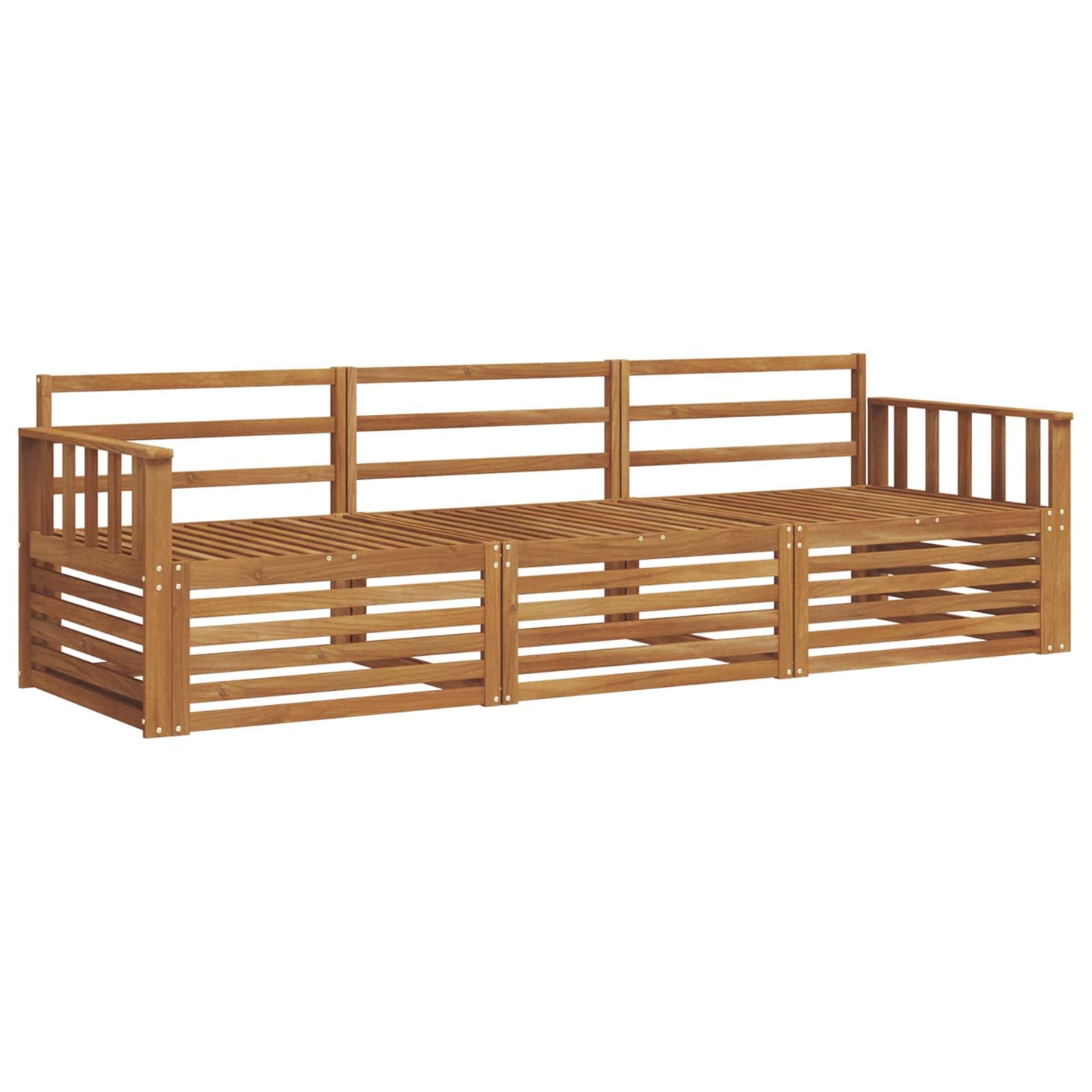 vidaXL Outdoor Sofa Set 3 pcs Natural Solid Acacia Wood 2