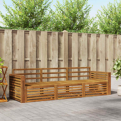 vidaXL Outdoor Sofa Set 3 pcs Natural Solid Acacia Wood 1