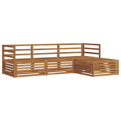 vidaXL Outdoor Sofa Set 4 pcs Natural Solid Acacia Wood 2