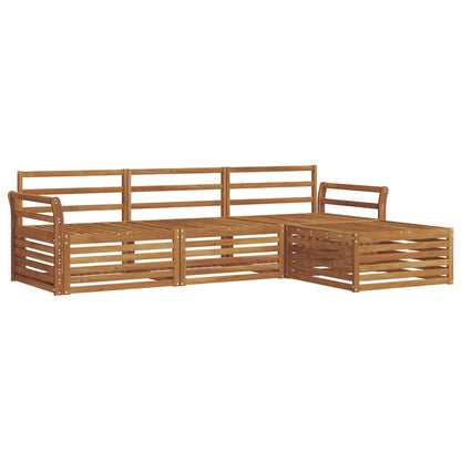 vidaXL Outdoor Sofa Set 4 pcs Natural Solid Acacia Wood 2