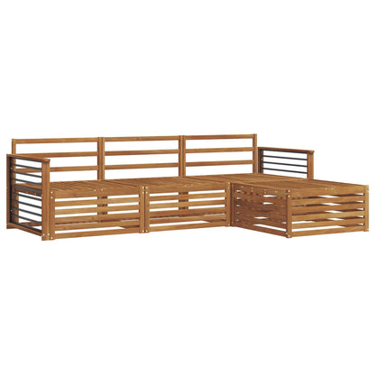 vidaXL Outdoor Sofa Set 4 pcs Natural Solid Acacia Wood 2