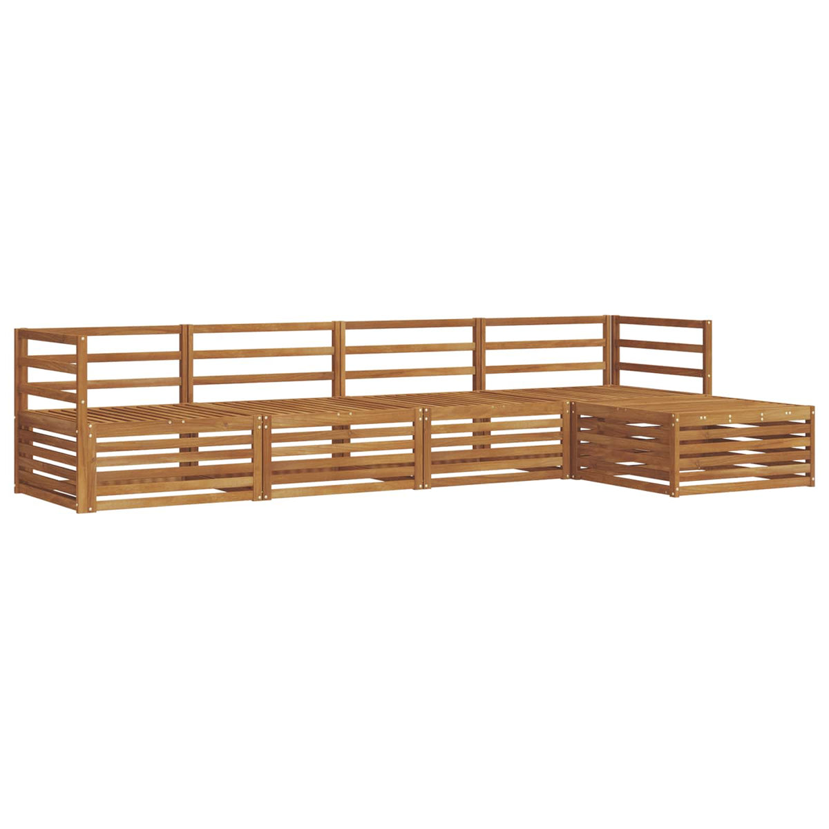 vidaXL Outdoor Sofa Set 5 pcs Natural Solid Acacia Wood 2