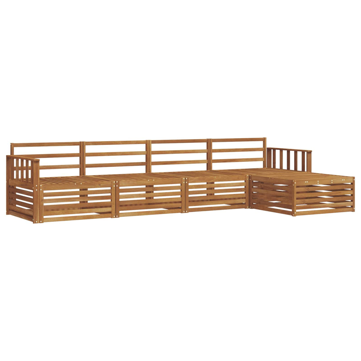 vidaXL Outdoor Sofa Set 5 pcs Natural Solid Acacia Wood 2