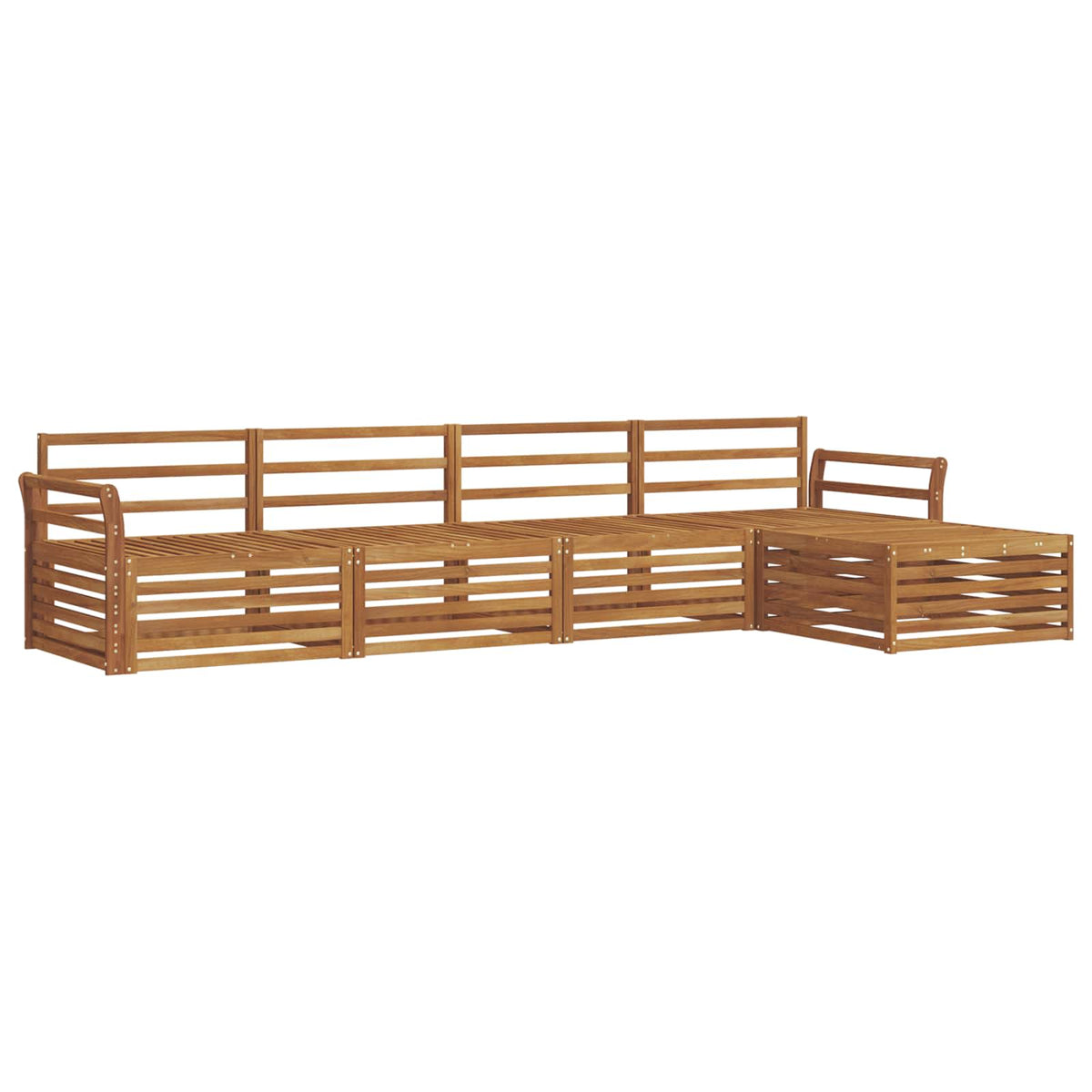 vidaXL Outdoor Sofa Set 5 pcs Natural Solid Acacia Wood 2