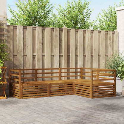 vidaXL Outdoor Sofa Set 4 pcs Natural Solid Acacia Wood 1