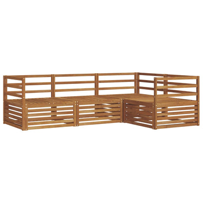 vidaXL Outdoor Sofa Set 4 pcs Natural Solid Acacia Wood 2