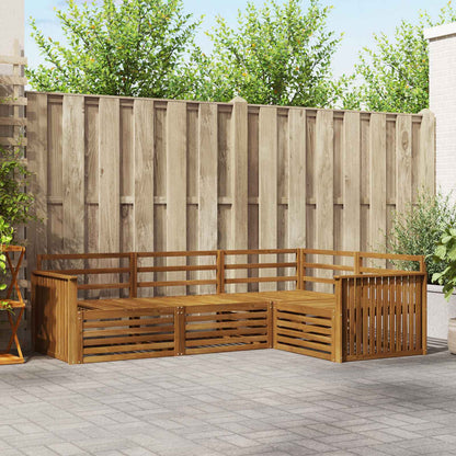 vidaXL Outdoor Sofa Set 4 pcs Natural Solid Acacia Wood 1