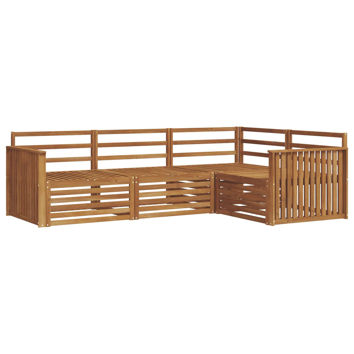 vidaXL Outdoor Sofa Set 4 pcs Natural Solid Acacia Wood 2