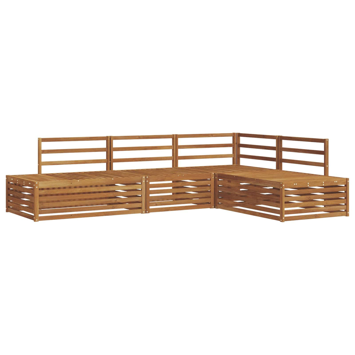 vidaXL 5 pcs Outdoor Sofa Set Solid Acacia Wood Natural 2