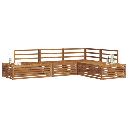 vidaXL 5 pcs Outdoor Sofa Set Solid Acacia Wood Natural 3